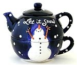 Snowman Tea for One